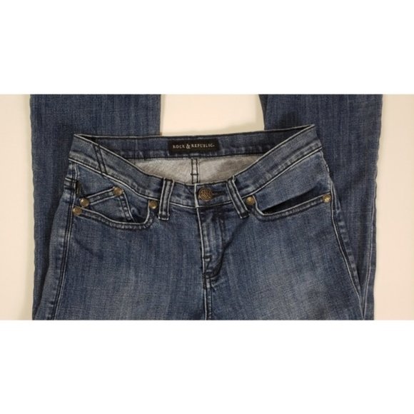 Rock Republic Barely Flare Jeans 6 EUC - Picture 2 of 4